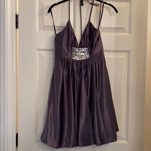 Cache grey silky Fabre above knee dress